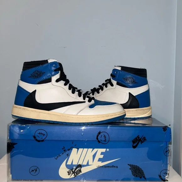 Jordan | Shoes | Jordan Travis Scott Fragment High Blue Size  display picture 3